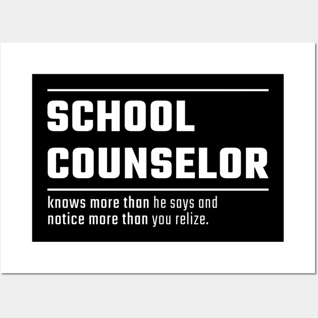 School Counselor Meaning Wall Art by TidenKanys